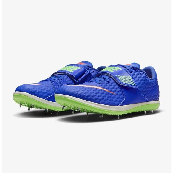 Size 5 Men Nike High Jump Elite Track & Field Racer Jumping Spikes 806561-400 - Picture 1 of 7